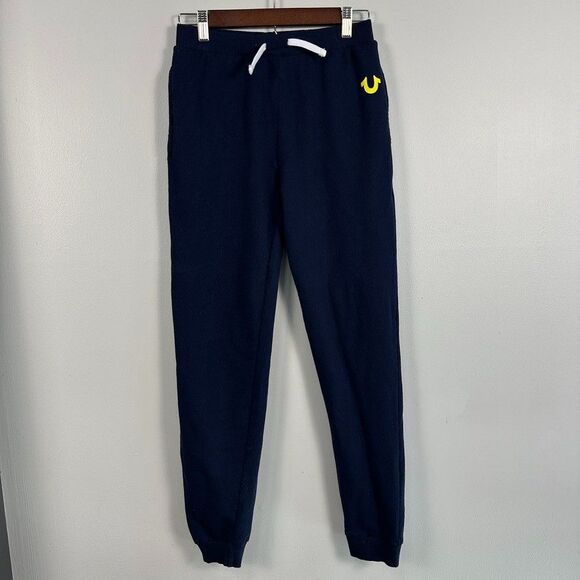 True Religion Joggers Juniors Size Large Navy Blue Sweatpants - Picture 1 of 3
